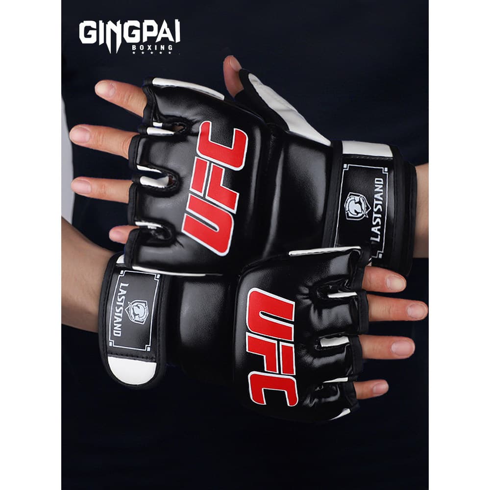 Caixa luvas de boxe adulto masculino meio dedo profissional luvas de treinamento de luta mma Sanda sacos de areia dedica