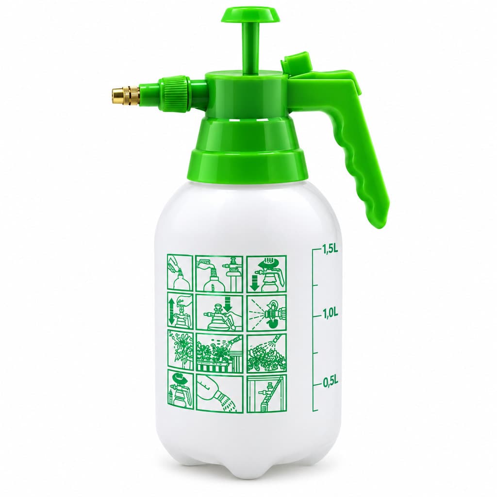 Pulverizador Manual 1,5 Litros Pressão Bico Ajustável Jardim