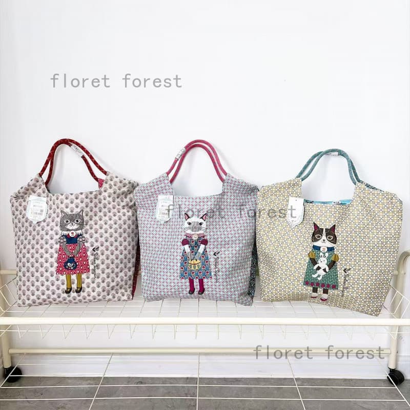 Japão japão Kusuguru genuíno mel feijão gato princesa Jacquard bolsa bolsa de ombro saco de compras PR002