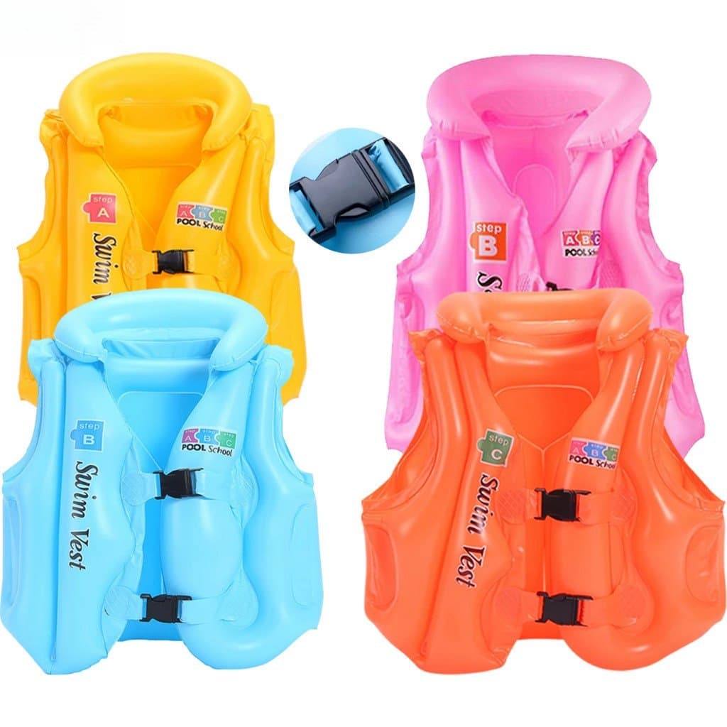Boia Colete Infantil Inflável Salva Vidas Praia Piscina Crianças Bebês Natação Flutuador Rosa Azul