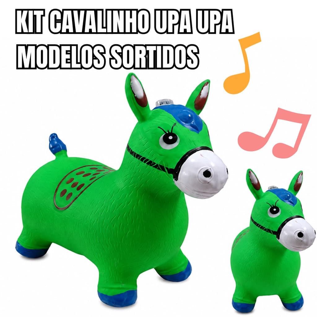 Kit Cavalinho Upa Upa Infantil Brinquedo de Pular Sortido