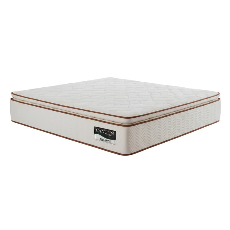 Colchão Queen Casal Molas Ensacadas Cancun com Pillow Top Para Cama Box Madeira Estofados 158x198x32cm