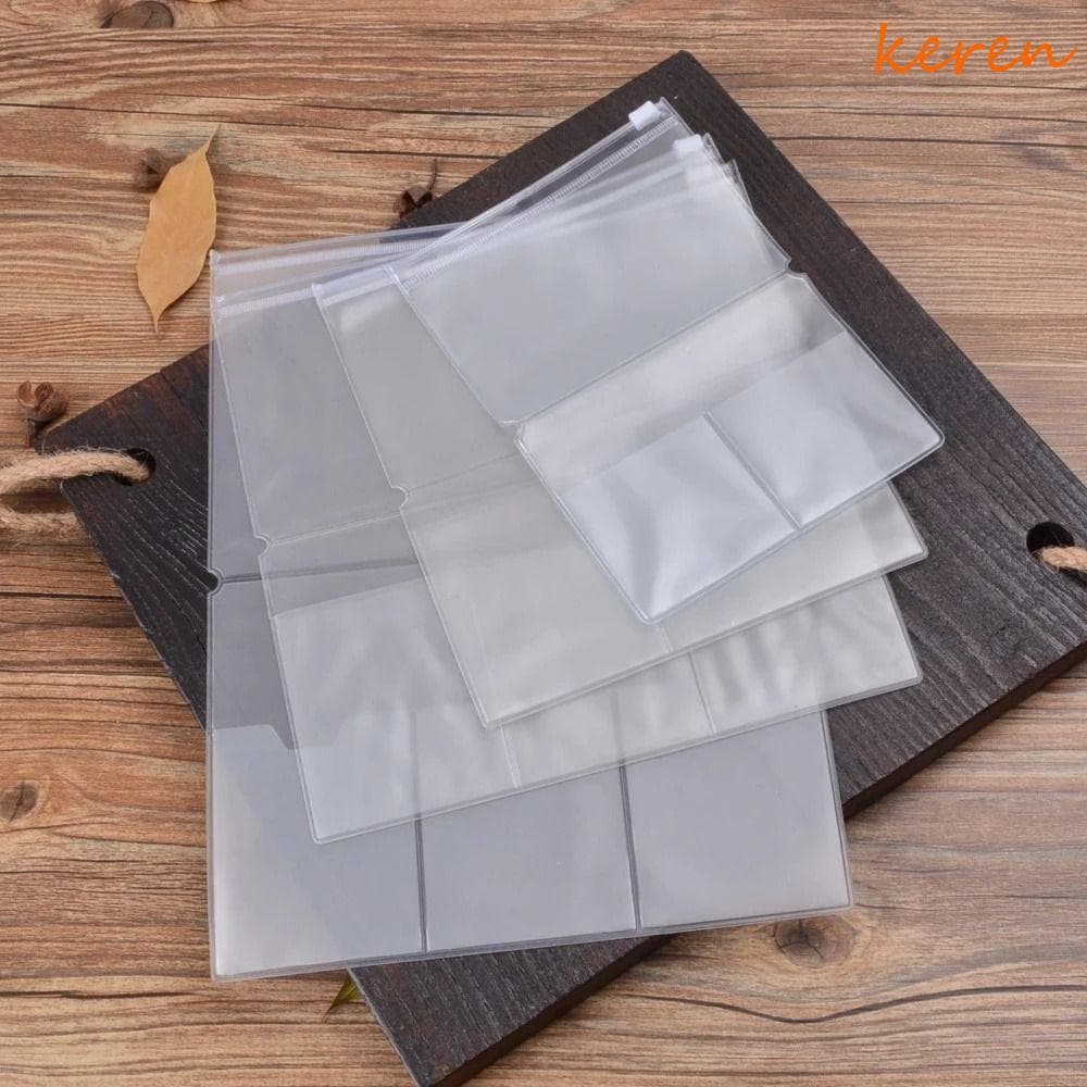 KEREN Notebook Zíper Saco Titular Do Cartão De Estudante Armazenamento Papelaria Material Escolar Passaporte PVC
