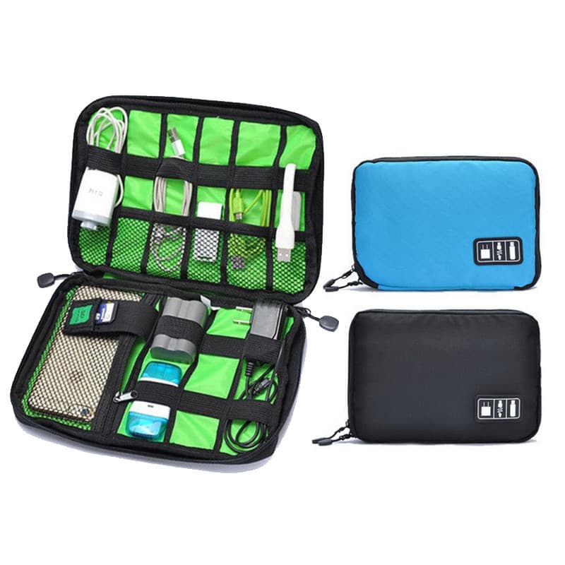 Bolsa de armazenamento de cabo de dados de tecido Oxford multiuso fone de ouvido Digital bolsa organizadora de disco ríg