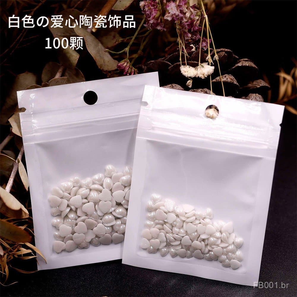 Novas decorações de unhas de cerâmica em formato de pêssego com base plana, 100 decorações de unhas 3D em formato de cor