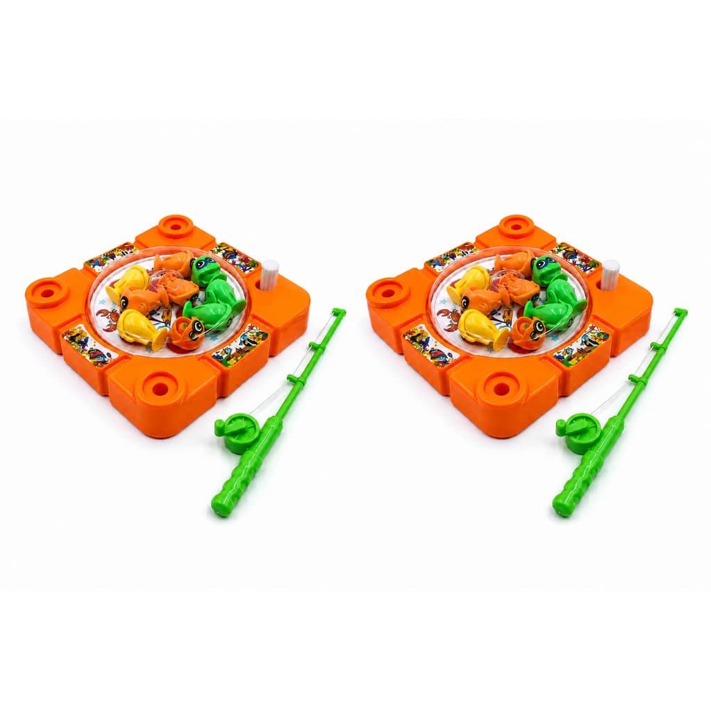 Kit 2 Brinquedos Infantil Pescaria Pega Peixe Pesca Maluca Jogo de Pesca com Vara e Peixinhos
