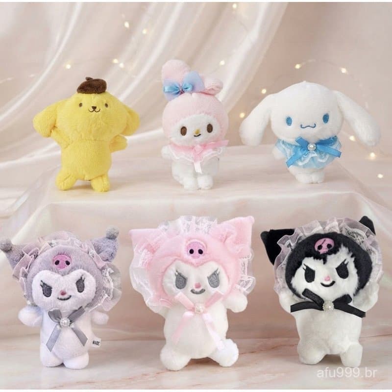hello Kitty Turma Chaveiros Fofos e Adoráveis Acessório de Bolsa Anime Sanrio My Mellody Pompompurim 11cm Cute Girl Boy