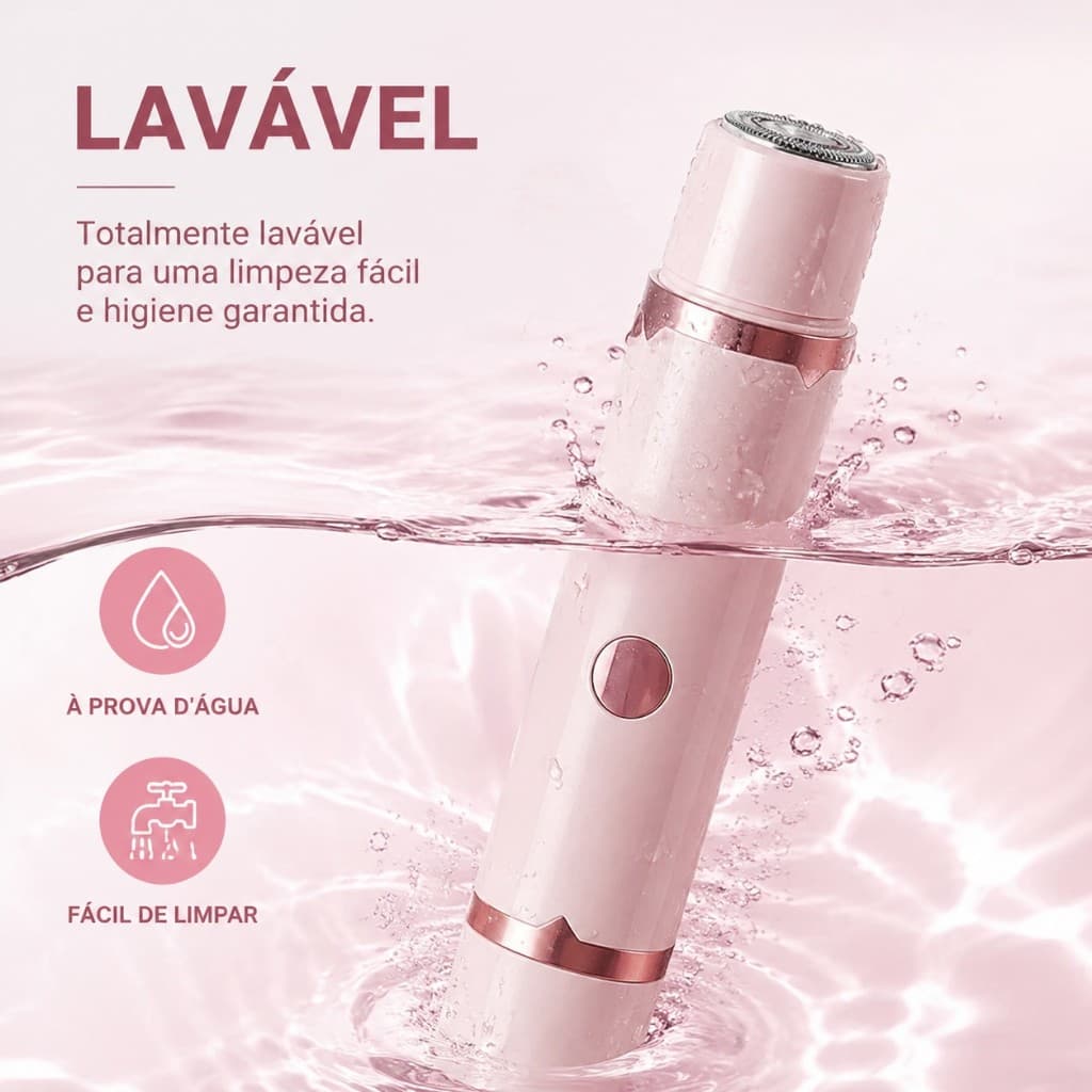 Depilador Eletrico Feminino Recarregável Removedor De Pelos Navalha Dupla- Envio rápido