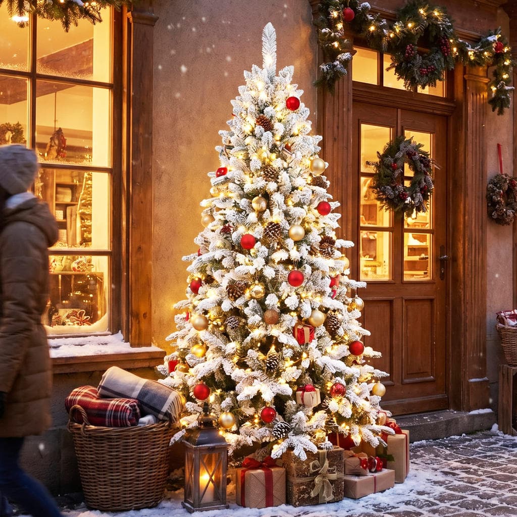 Arvore de Natal Pinheiro Slim Nevada 1,5m 1,8m 450 600 Galho Ajustável Realista Decoração Natalina