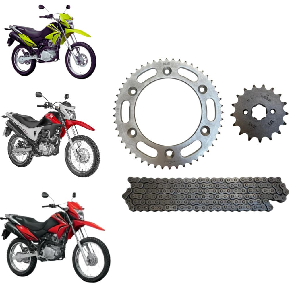 Kit Relacao Tração Transmissão Honda Nxr Bros 150 2004 2005 2006 2007 2011 2012 2013 2014 2015 Original