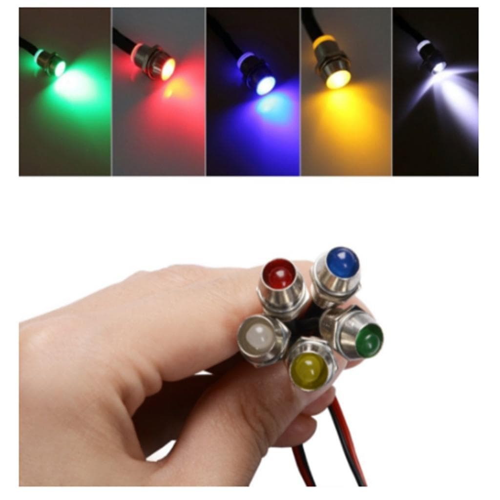 [mcpdwt] 10x Luzes Indicadoras LED Para Carro , Caminhão , Barco , Azul , Vermelho , Verde , Amarelo , Branco