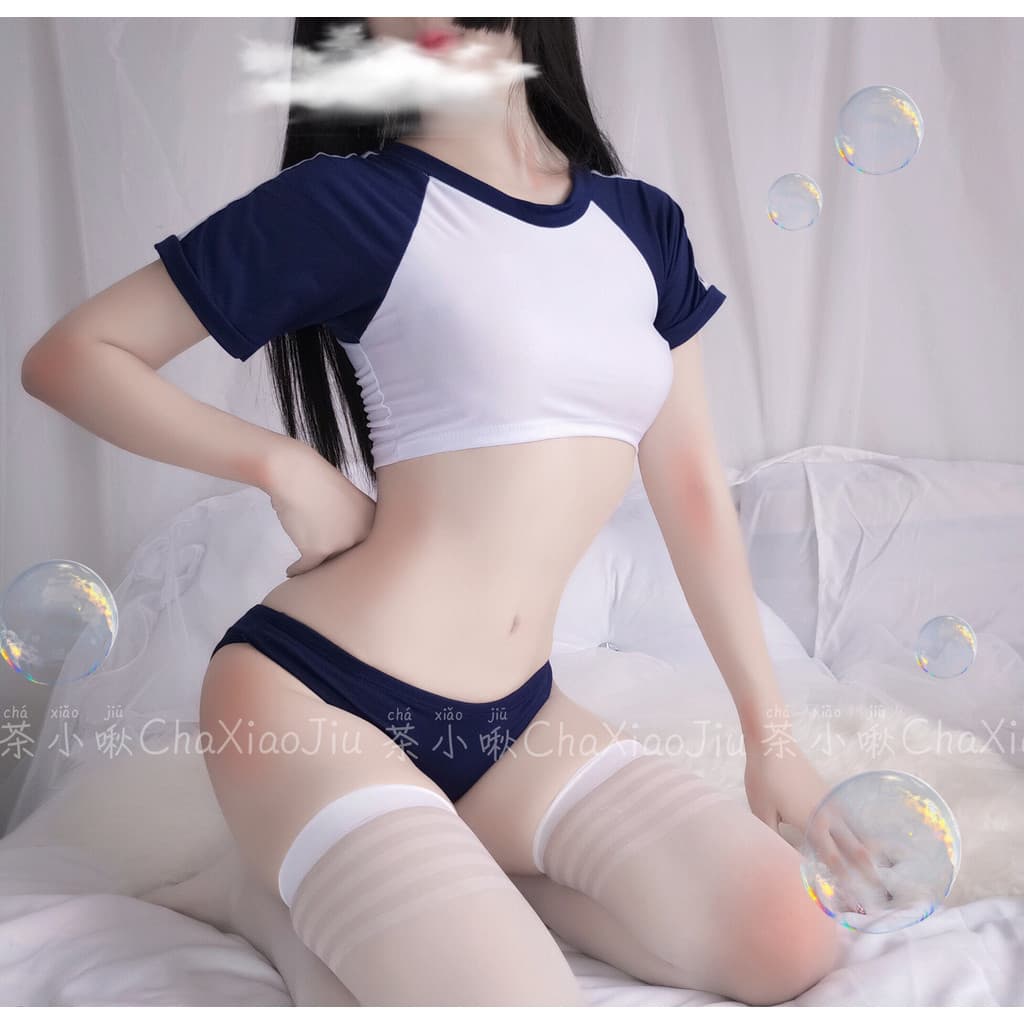 Terno de ginástica reservatório morto água divisão maiô estilo Preppy terno de ginásio bonito cosplay Anime maiô reserva