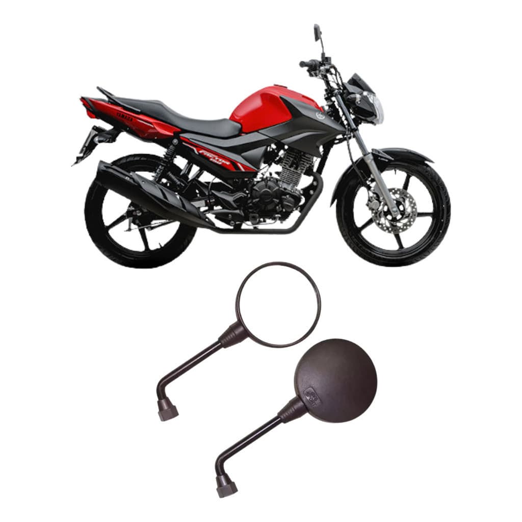 Par Espelho Retrovisor Mini Redondo P/ Moto Rosca Universal