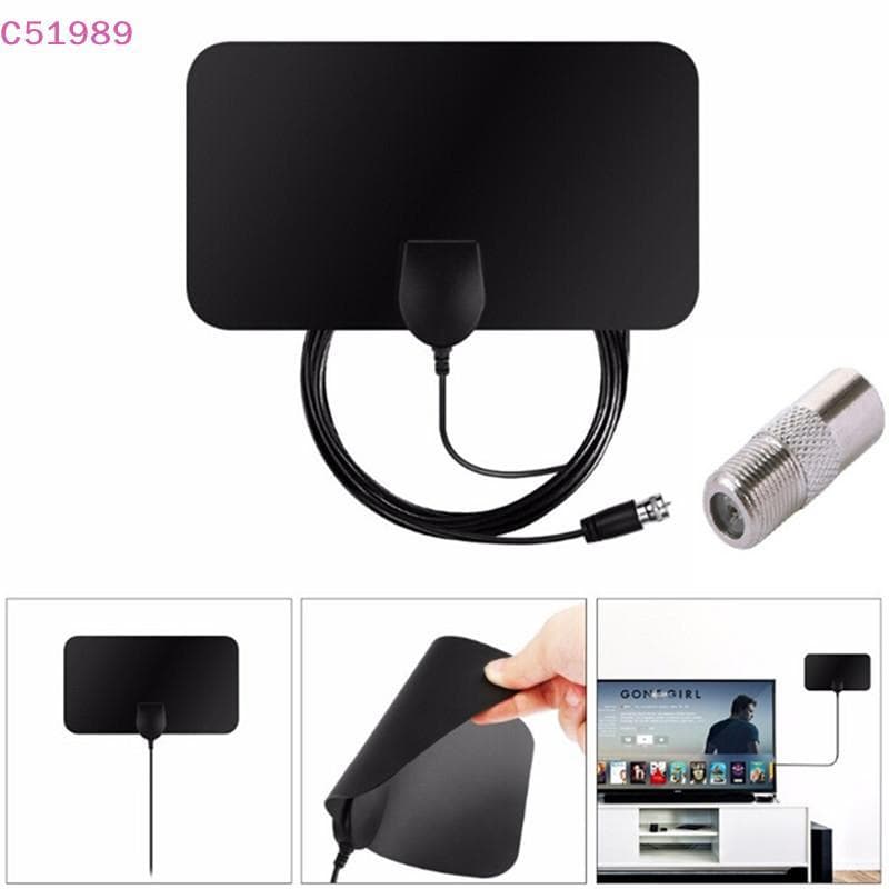 [kaan] Antena De TV HDTV DVB-T2 Plana HD Digital Interna Amplificada Com Alcance De 50 Milhas TVFox BR