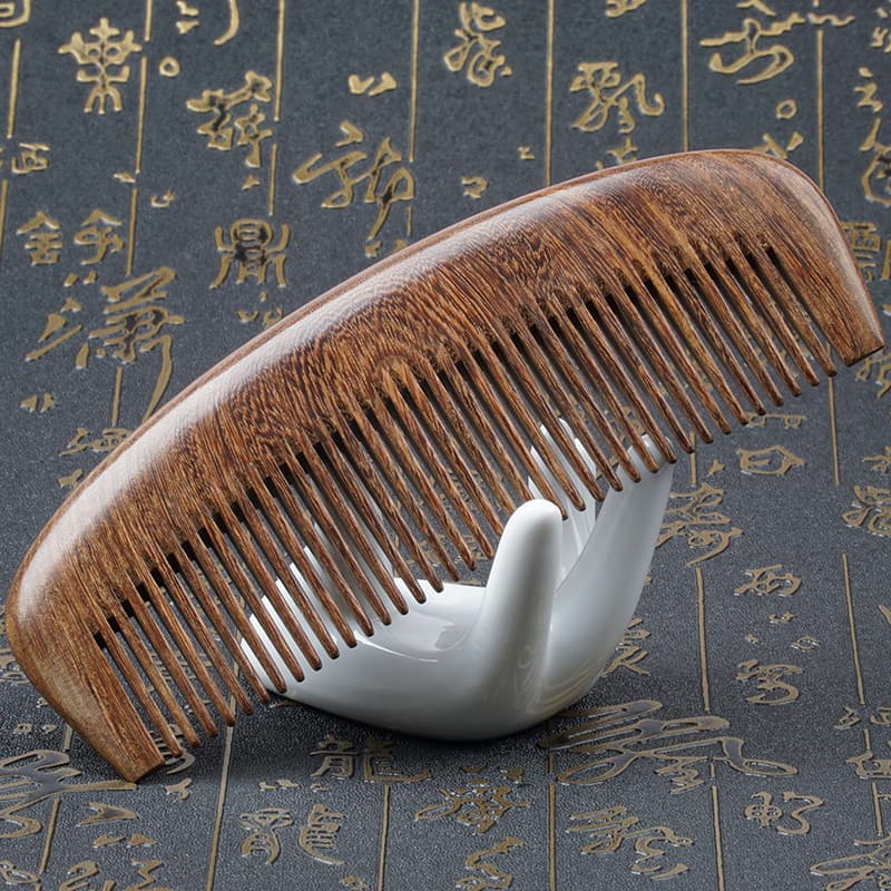 Pente de sândalo feminino sândalo doméstico estudante perda de cabelo massagem Natural pente estático pente de madeira f