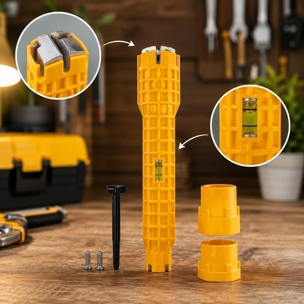 Chave Hidráulica Torneira Ferramenta Encanamento Reparo Pia Aperto Porca Instala Registro Amarela