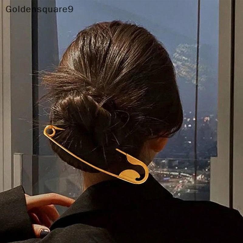 goldensquare9 Grampo De Cabelo De Segurança Metal Grande Garra Barrette Para Mulheres Estilo Criativo Exclusivo Thi Uso