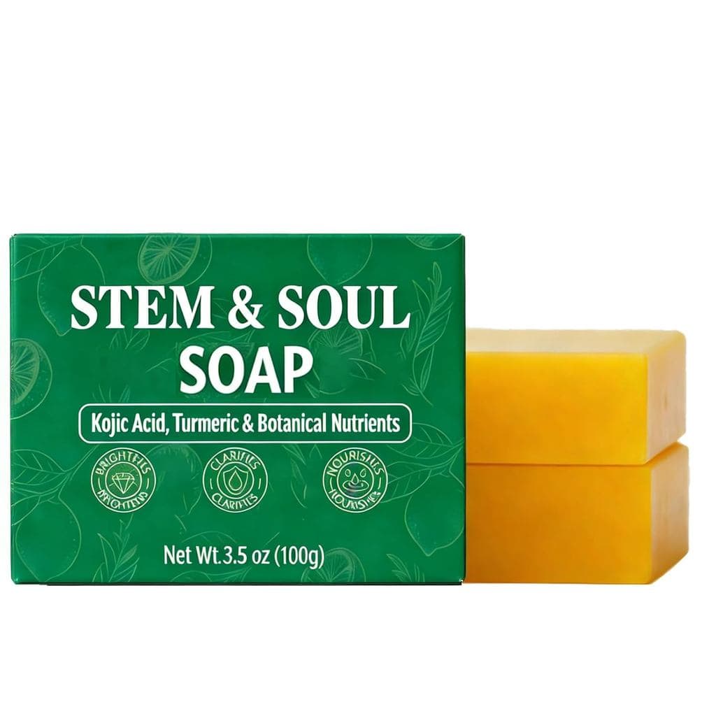 Sabonete em Barra Soap, Stem & Soul Sabonete de Cúrcuma e Limão Nutre e Clareia, Ajuda a Limpar a Pele do Rosto e do Cor