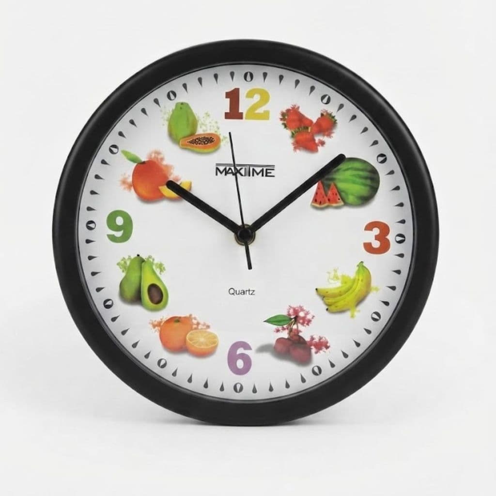 Relógio de Parede Redondo para Cozinha Decorativo 24cm