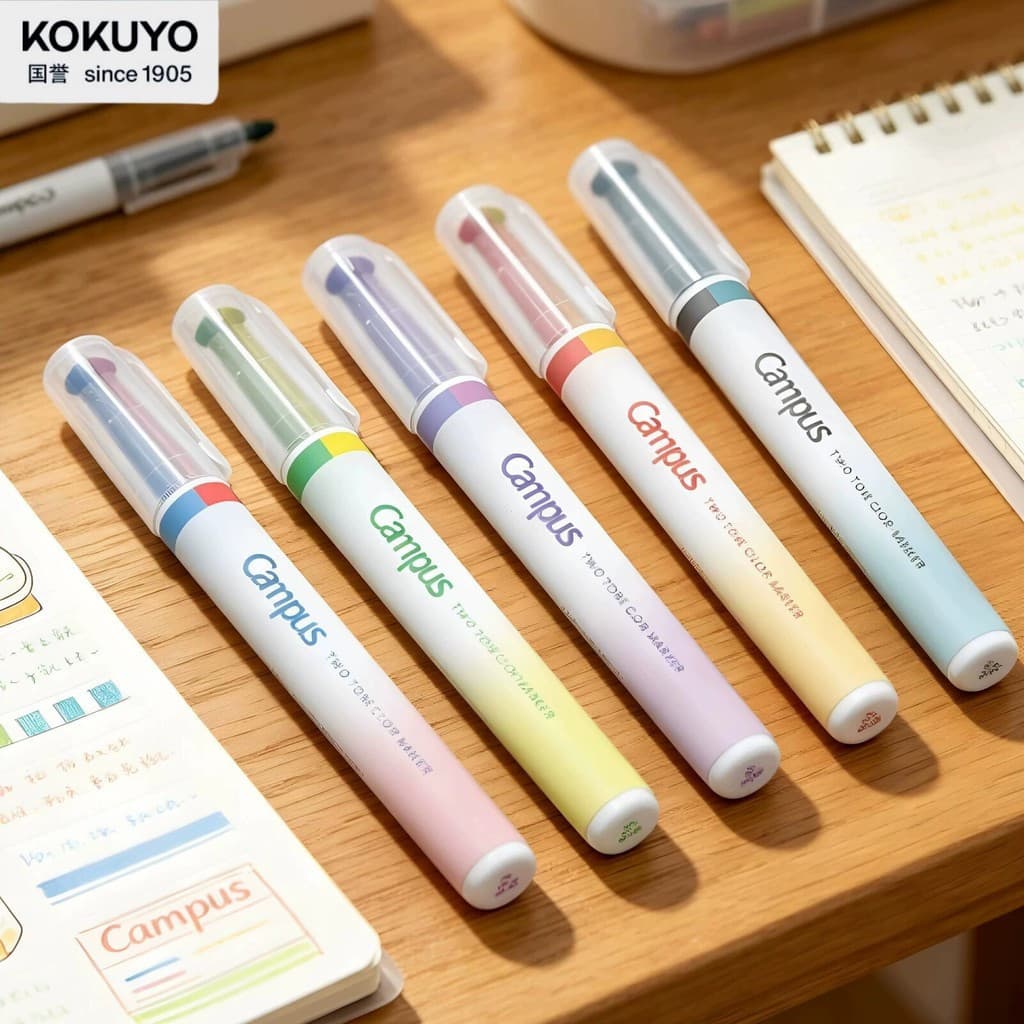 Japão japão kokuyo kokuyo 2026 primavera limitado marcador de duas cores de cabeça única marcador de caderno notas de es