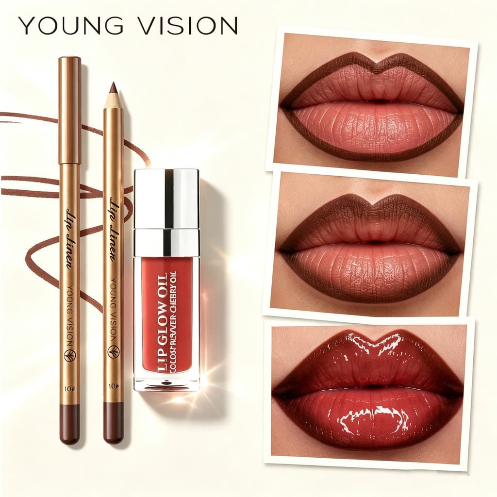 Conjunto de combinação de óleo labial + delineador labial Dudu Lip Gloss Water Mist Loção labial Loção labial