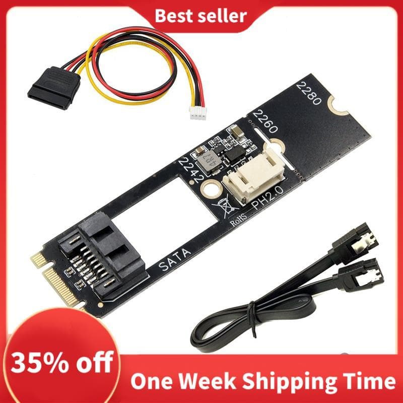 Adaptador M . 2 SATA NGFF Para SATA3.0 De 7 Pinos M2 Key-B Placa Adaptadora SATA3.0 2242 2260 2280 SDD