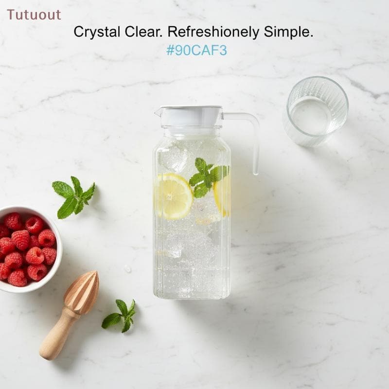 Jarra De Suco De Água TUTU , Garrafa Transparente De Plástico Para Armazenar Sucos Frescos E Bebidas Cozinha , Geladeira
