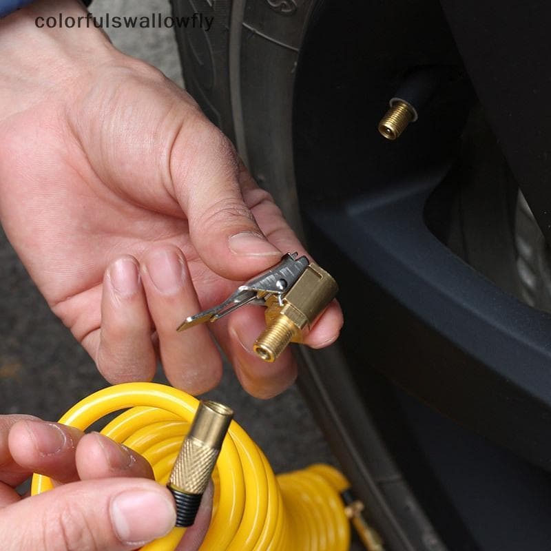 CSF 8mm Pneu De Carro Roda Mandril De Ar Inflator Bomba Válvula Clipe Conector Adaptador