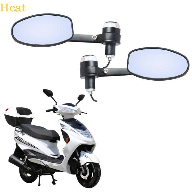 Calor Integrado Espelho Retrovisor Lateral Moto Motocicleta LED Indicadores De Sinal Volta