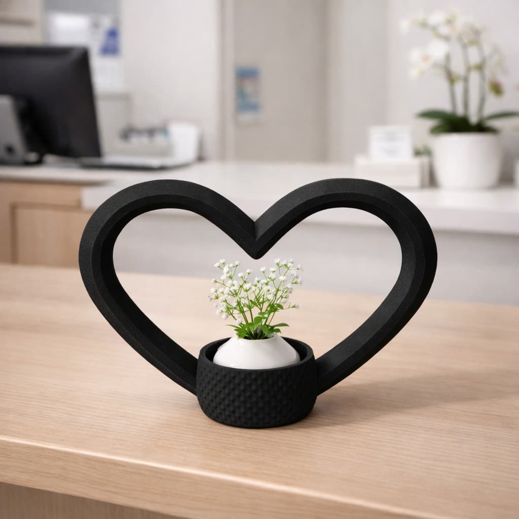 Mini Vaso Coração Decorativo | Suporte para Florzinha | Enfeite de Mesa vamos flores velas suporte estatuas decoração
