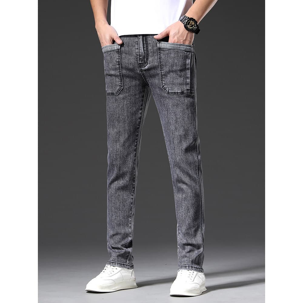 LAIYUEHUI/LAIYUEHUI Primavera Jeans Slim-fit Stretch All-match Trendy Straight Casual