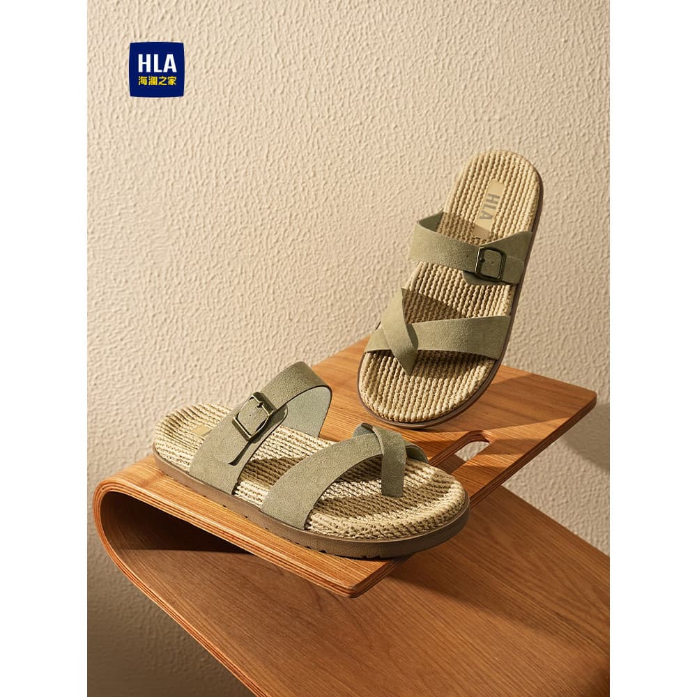 HLA/Hailan casa sapatos masculinos verão novo estilo ao ar livre chinelos de cortiça leve pai andando sandálias de praia