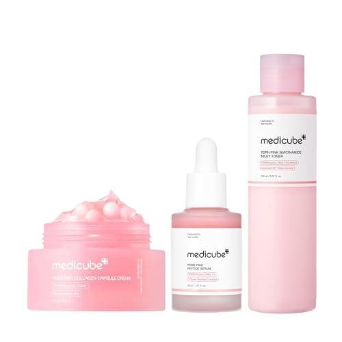 medicube PDRN DailyGlow Routine Set - Tônico Leitoso, Sérum e Cápsula Q89I