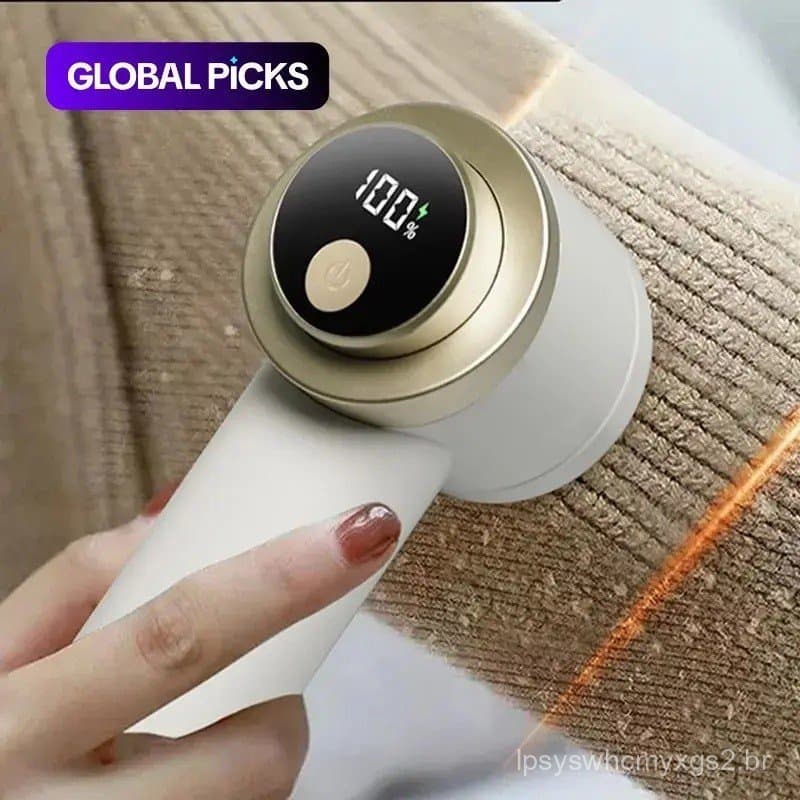 Removedor de Pelos Elétrico com Escova, Portátil e Recarregável, com 3 Velocidades, para Remoção Rápida de Pelos em Suét