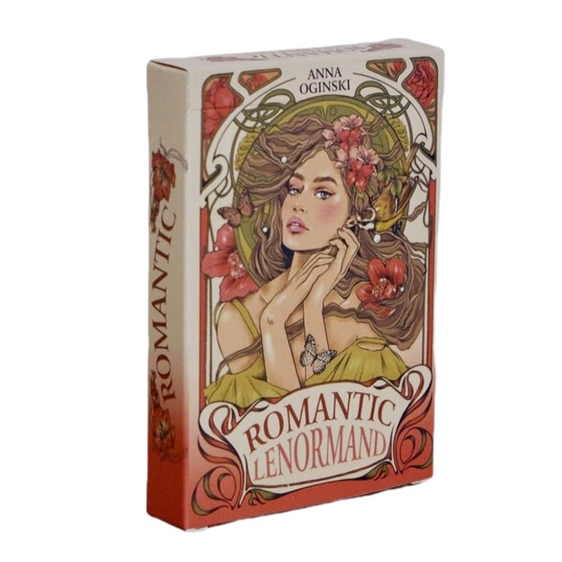 10.5 * 7.5cm Romântico Lenormand Oracle Motivos Florais Da Arte Estilo Nouveau 37 Cartões (Com 1 Cartão Especial)