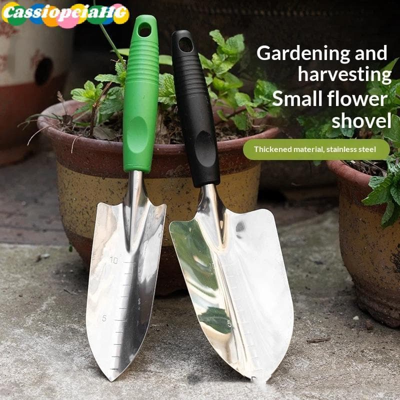 (Cassiopeiahg) Espátula De Jardim De Aço Inoxidável Com Marcas De Profundidade Pá Manual Adequada Para Iniciantes Varand