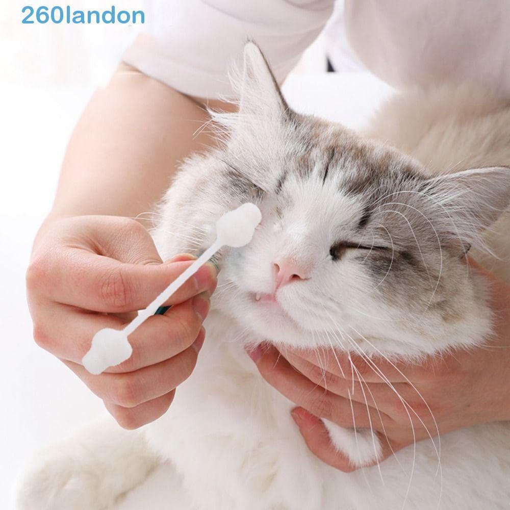 LANDON Buds Tip Cotonetes Dupla Cabeça Prático Para Gatos Cães Crianças Descartáveis 55pcs Orelhas Bastões De Limpeza