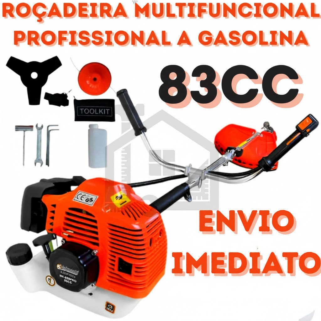 Roçadeira Aparador De Grama 83CC - 3.5hp Cortador Grama a Gasolina Roçadeira Profissional KASAC 83CC 3.5 HP PROFISSIONAL
