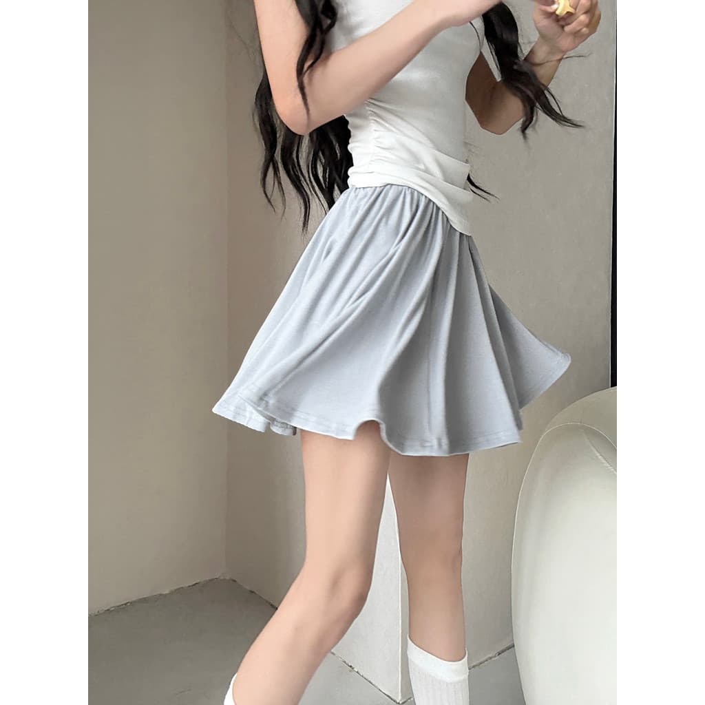 MianCun Saia plissada estilo formal feminina verão 2026 novo estilo saia mais fina Look a linha saia Design sentido saia