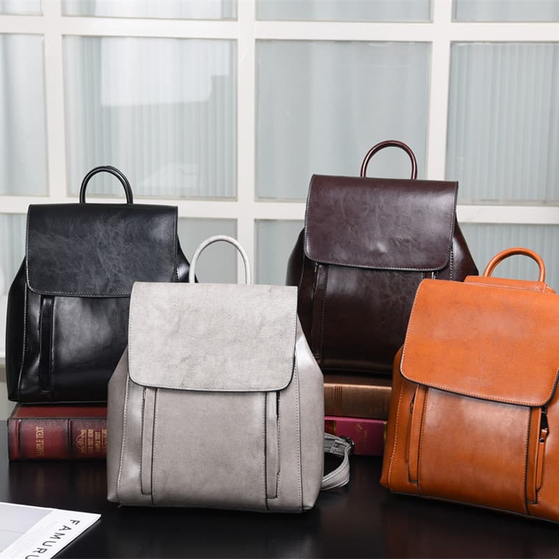 Bolsa feminina 2025 novo estilo mochila feminina moda couro genuíno multifuncional mochila