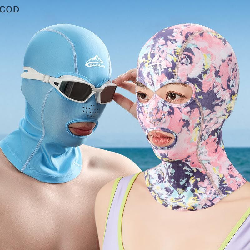 [YSB] Máscara De Natação Facekini Touca Masculina E Feminina Com Proteção Facial UV BR