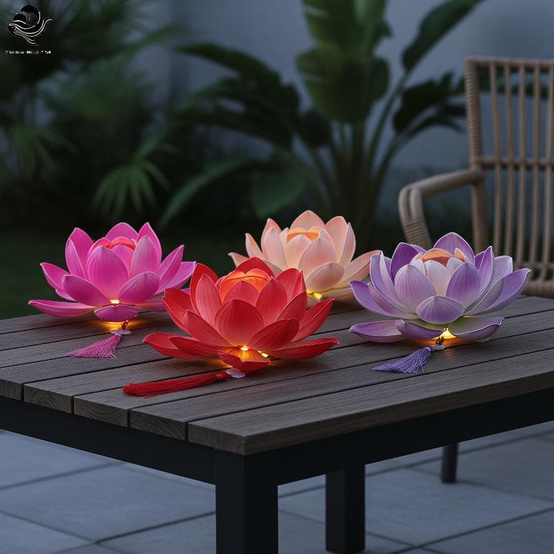 PFG Mid-Autumn Festival Lótus Lanterna Portátil DIY Material Artesanal Pa Para Jardim De Infância Artesanato Atividade F