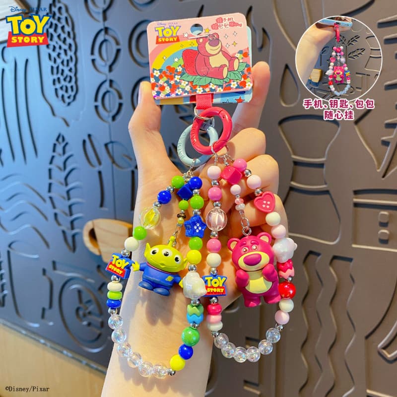 Chaveiro de Contas Pequenas Toy Story, Boneco Fofo, Alça para Telefone, Pingente de Bolsa Woody, Buzz, E.T., Presente de