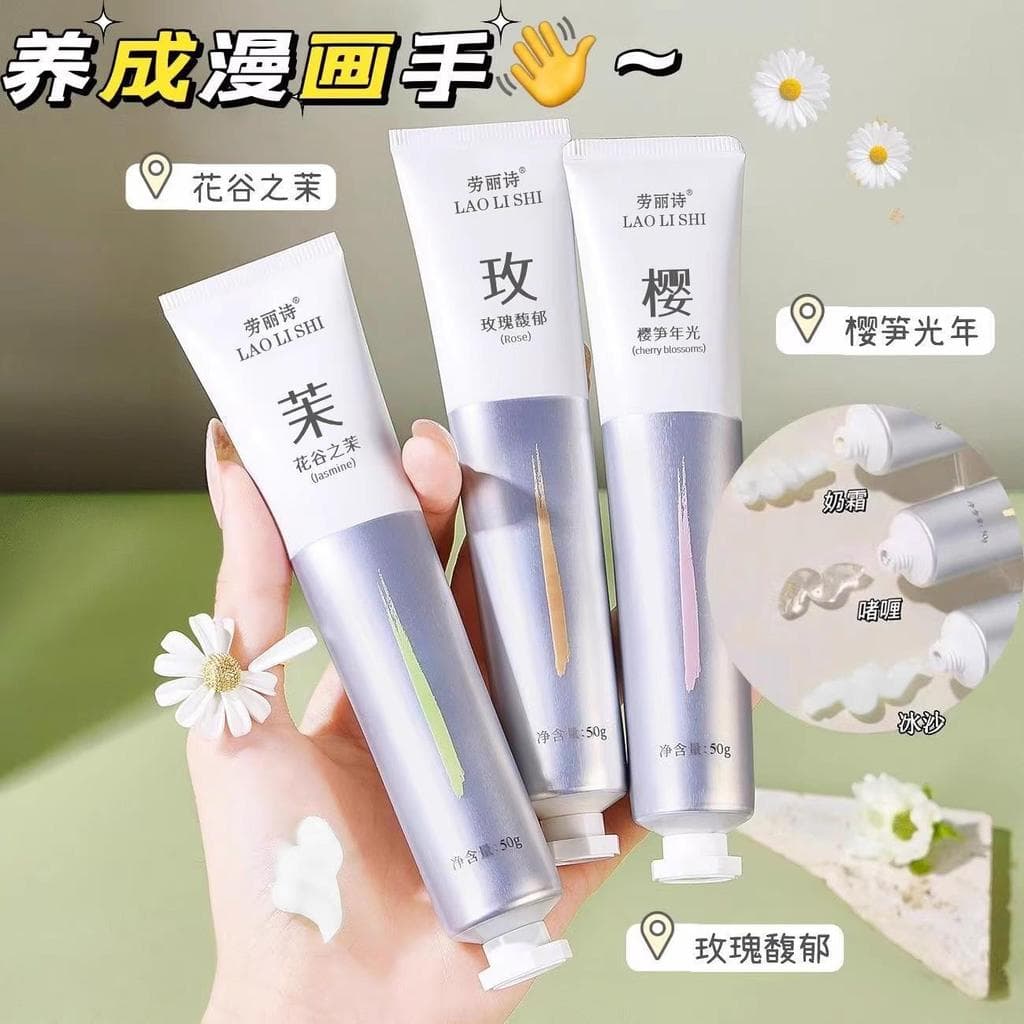 Fragrância creme para as mãos feminino outono inverno hidratante hidratante de longa duração hidratante pequeno portátil