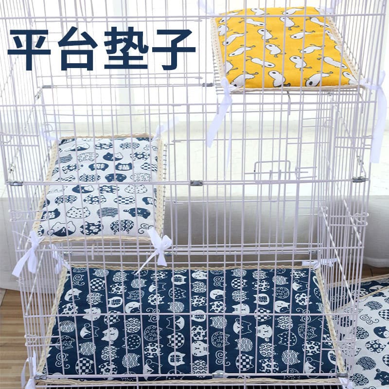 Almofada plataforma para gaiola de gato e cachorro, gato de estimação, pode renda, tapete para cachorro, dupla face, aco
