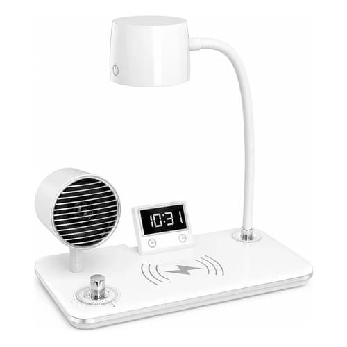 Luminária De Mesa Com Caixa De Som 4 Em 1 Branco