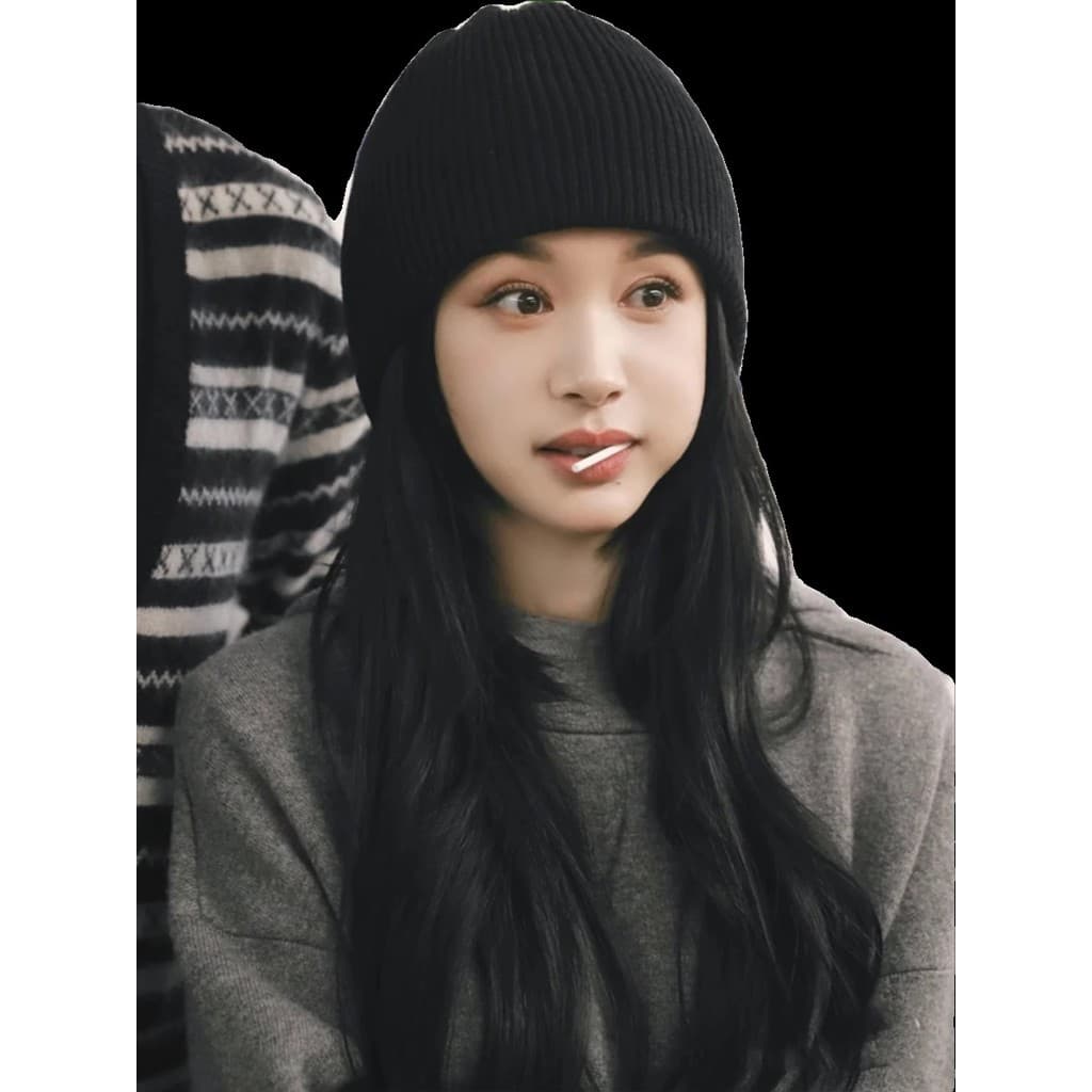 W esportes de inverno estilo básico chapéu de malha engrossado quente feminino simples pulôver chapéu de lã chapéu frio