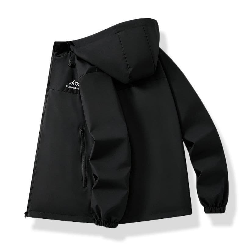 Jaqueta masculina estilo fino jaqueta com capuz coreano tamanho grande jaqueta impermeável ao ar livre roupas masculinas