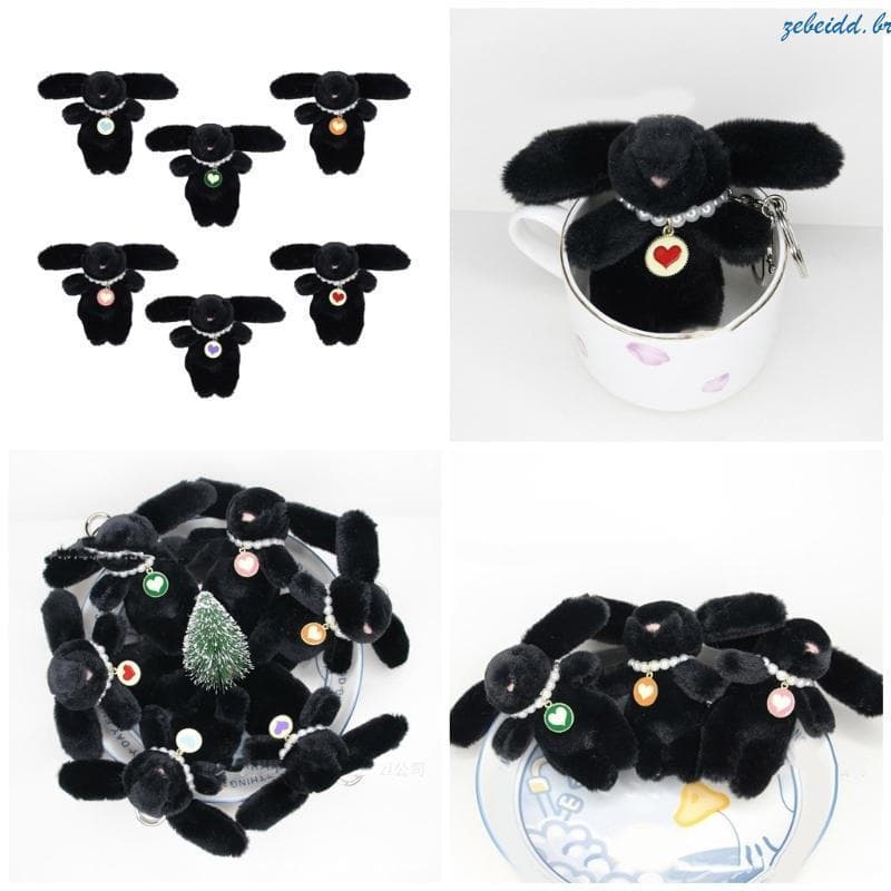Colar com Pingente de Coelho de Pelúcia zebeidd, Chaveiro para Carro Feminino, Adequado para Mochilas e Bolsas R74B