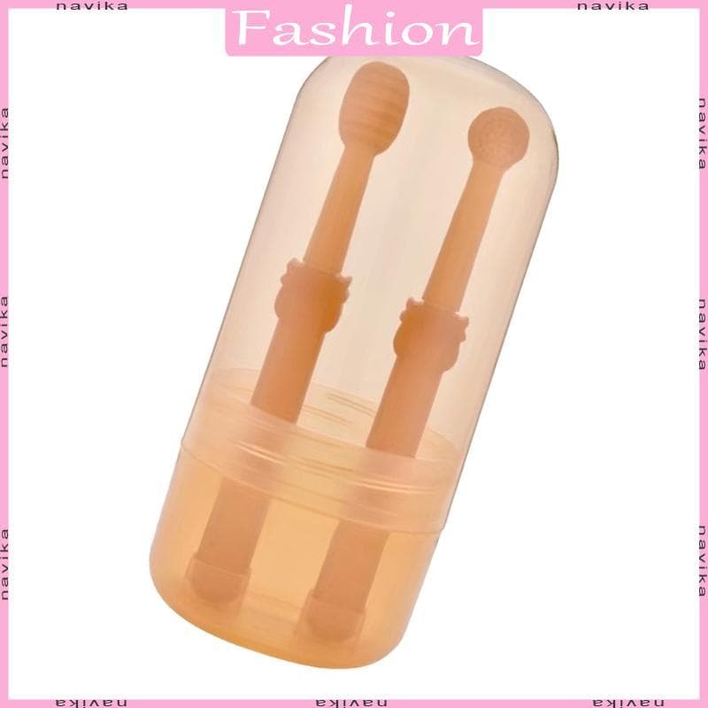 Conjunto Escova Dentes Para Animais Estimação Silicone Safe Cabeça Cilindro 360 Graus,